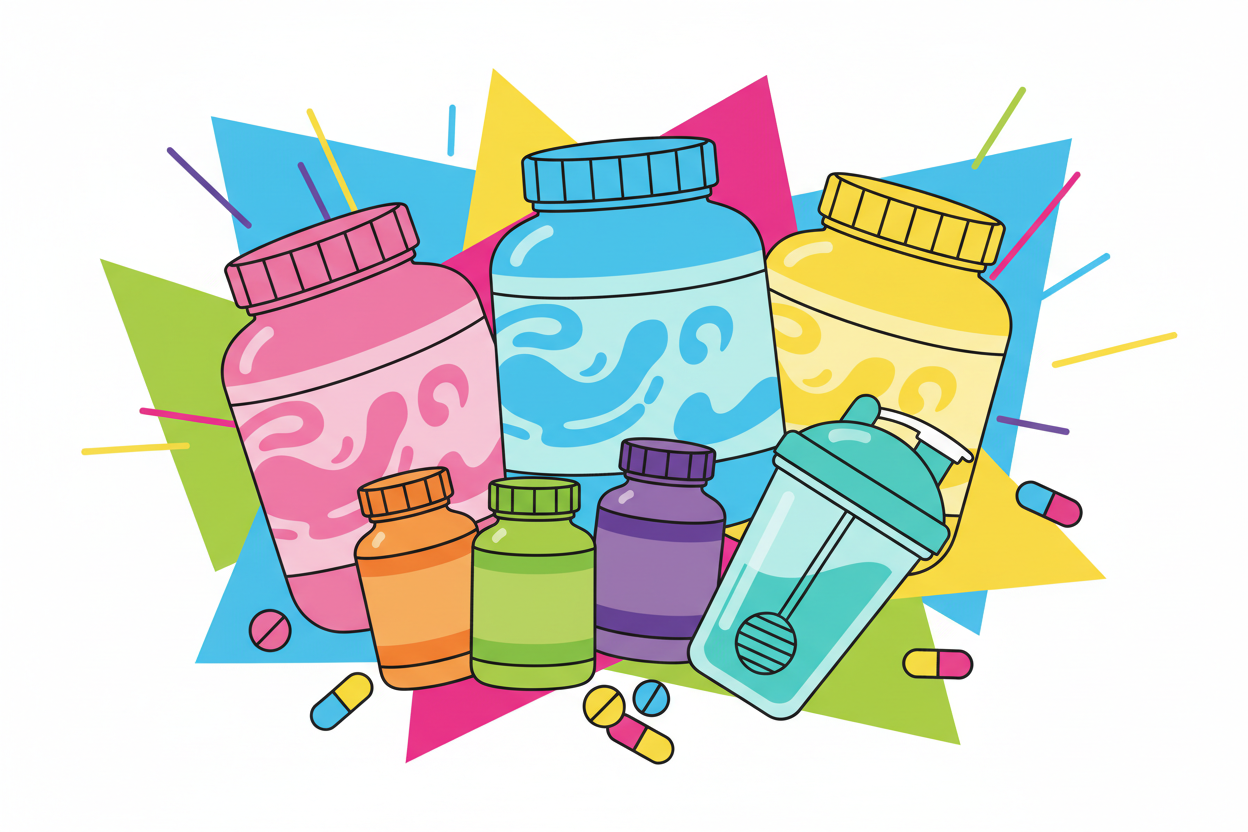 sport supplements graphic/cartoon no brand